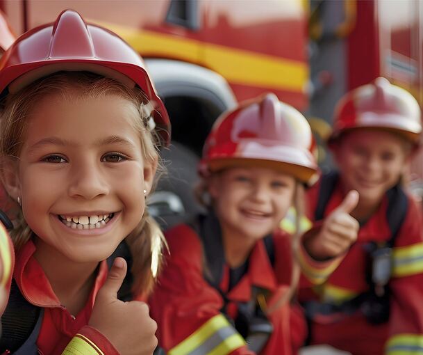 Auch Kinder interessieren sich bereits für die Feuerwehr. Symbol