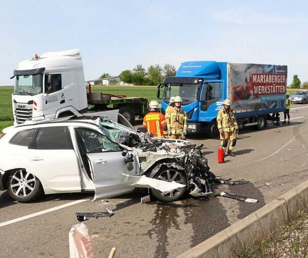 Kollision auf der A 81 am Dienstagnachmittag.