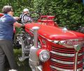 Auffallend war der rote Hürlimann-Schlepper bei der Ausstellung der Veteranenfreunde.