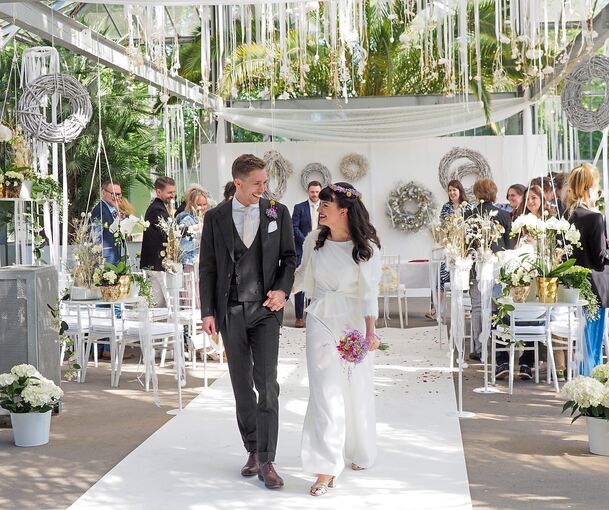 Schöner geht‘s kaum. Die Orangerie im Blühenden Barock ist eine beliebte Hochzeits-Location.