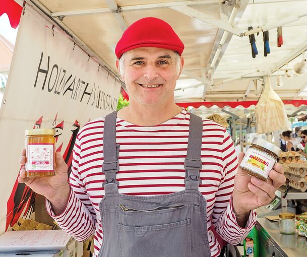 Bei Andreas Holzwarth gibt es auch Honig aus Bergamo.