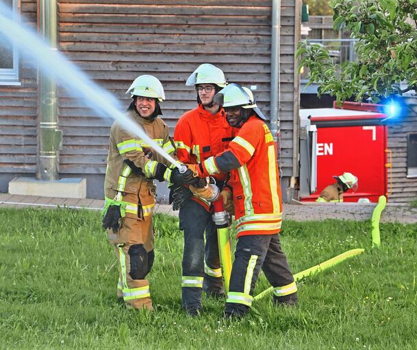 Volle (Wasser)Kraft voraus galt schließlich auf dem Gelände.