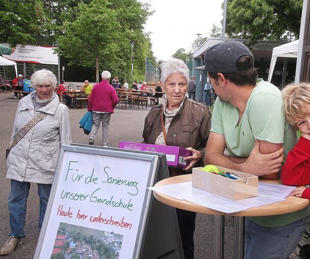 Die Unterschriftenaktion ist gut angelaufen.