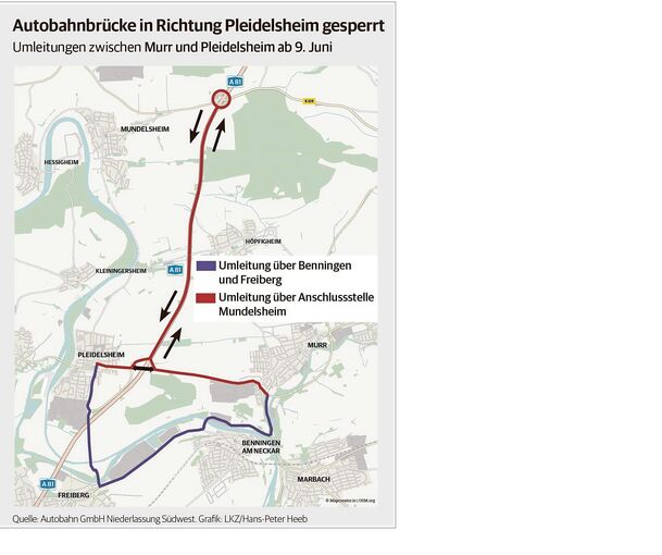 So verläuft die Umleitungsstrecke.