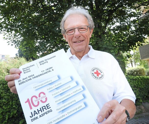 Das DRK in Asperg wird 100, Anton Kantschar ist schon mehr als die Hälfte dieser Zeit 77dabei.