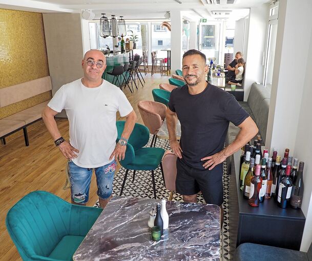 Piedro Abastante (links) und Dragomir Marinkovic sind neue Partner im Gusto Gusto an der Ecke Eberhard-/Wilhelmstraße.