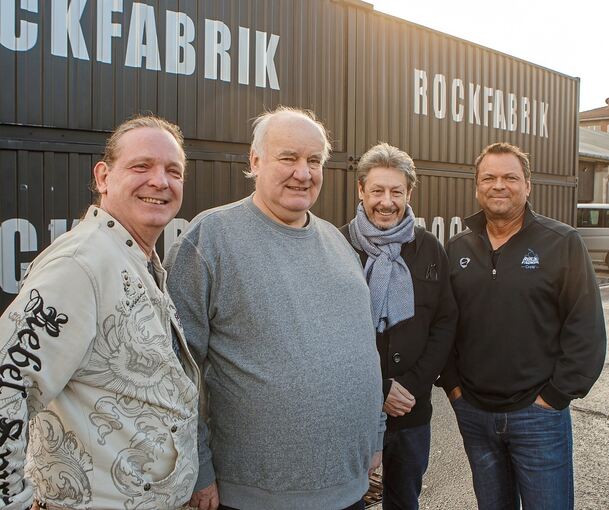 Diese vier hatten die Rockfabrik bis zuletzt geführt: Wolfgang „Hasche“ Hagemann, Otto Rossbacher, Christian Albrecht und Roland Bock (von links)..