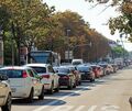 Stillstand in der Schorndorfer Straße: In beide Richtungen geht es am Samstag nur zentimeterweise vorwärts. Foto: Janna Werner Stillstand in der Schorndorfer Straße: In beide Richtungen geht es am Samstag nur zentimeterweise vorwärts.