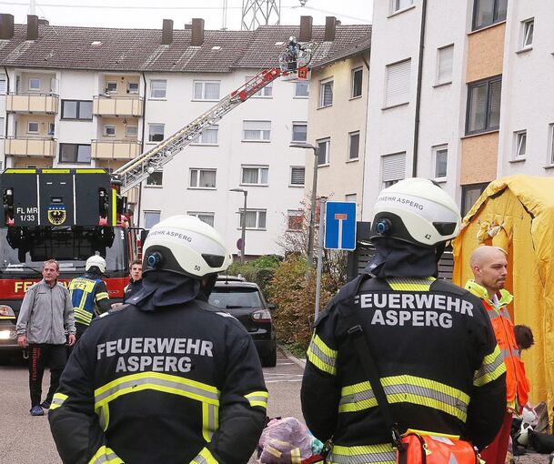 Feuerwehreinsatz in der Asperger Moselstraße.