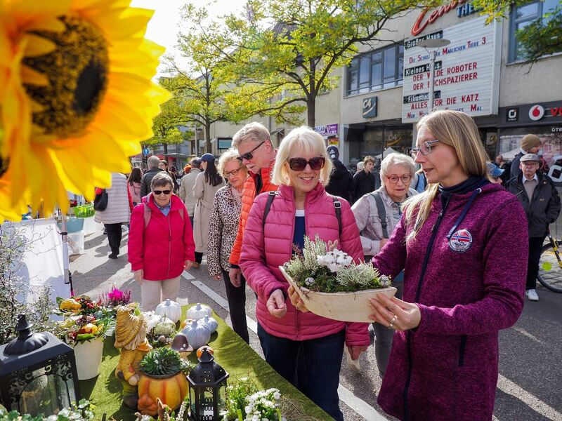 Beim Kunst- und Designmarkt gab es Florales zu entdecken.