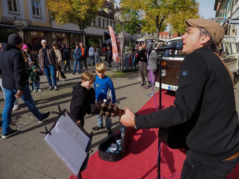 Musik in der Oberen Marktstraße.