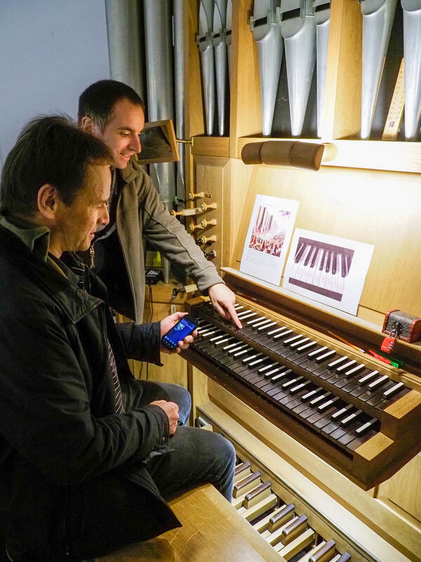 Die Orgel war eine Station im Escape Room.