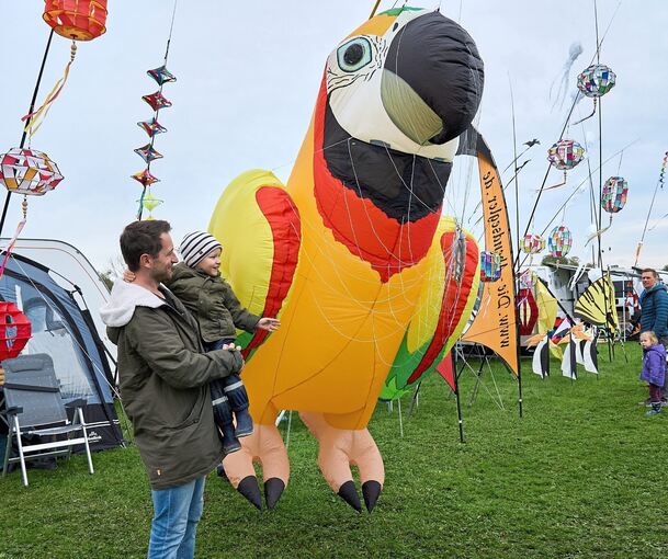 Ein drei Meter großer Papagei ist auch dabei.