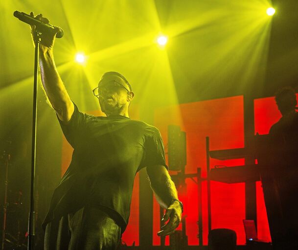 Im Klangbild dominiert die Elektronik: Camouflage bei ihrem Auftritt im Stuttgarter Wizemann.