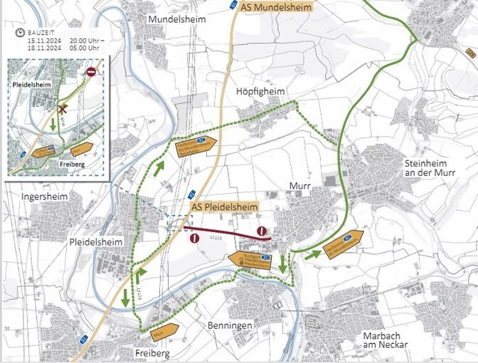 Diese Umleitungsrouten gelten ab 28. Oktober.