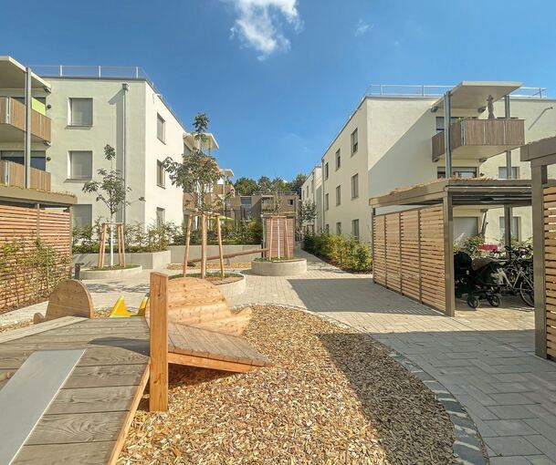 Die Wohnungsbau Ludwigsburg hat in Neckarweihingen 53 Wohnungen gebaut. Sie sind inzwischen fertiggestellt und bezogen.