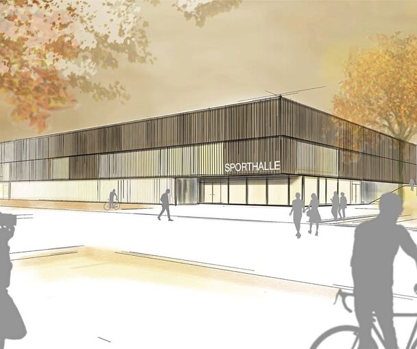 Die neue Halle soll in Aspergs Süden beim Schulzentrum entstehen.