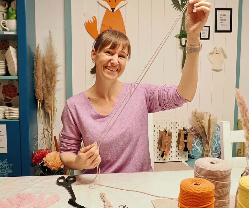 Melanie Herrmann in ihrem Atelier.