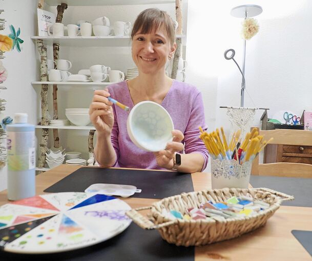 Melanie Herrmann betreibt in Oßweil ein Kreativ-Studio.