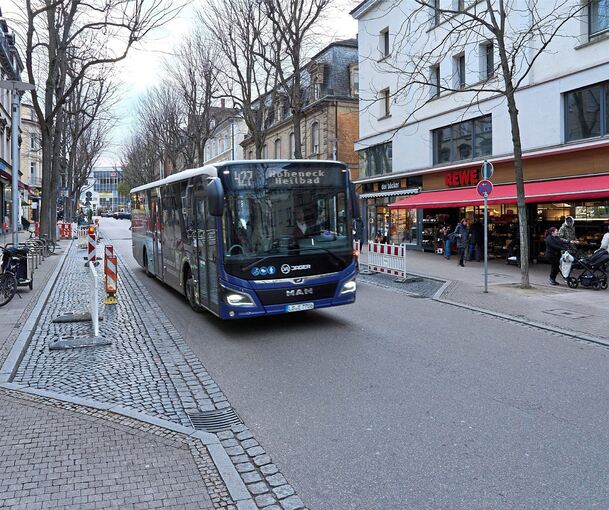 Auf der östlichen Seite der Myliusstraße (links im Bild) will die Stadt mit kleinen Maßnahmen das Erscheinungsbild aufpolieren. Andreas Becker