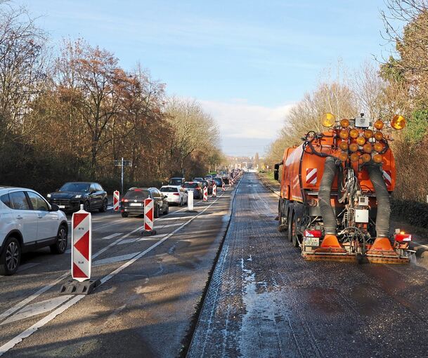 In diesem Streckenabschnitt wurde der Belag erneuert.