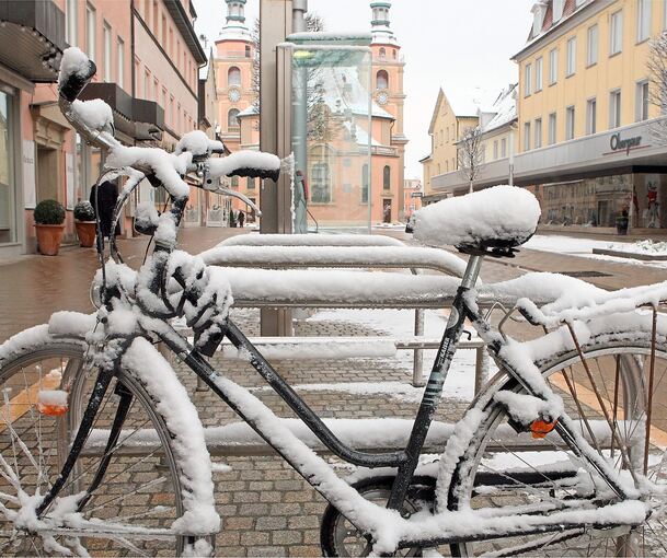 Auch im Winter kann das Fahrrad genutzt werden, um von A nach B zu kommen.