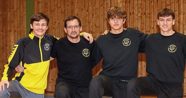 Die Ulamecs (von links) Levi, Tobias, Tom und Emil.