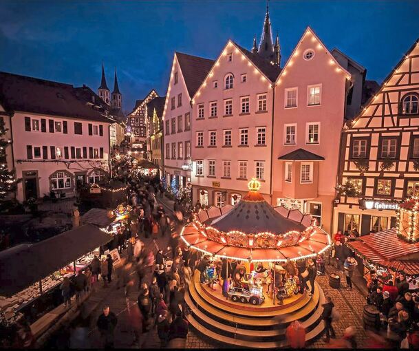 Der Weihnachtsmarkt in der Altstadt von Bad Wimpfen.