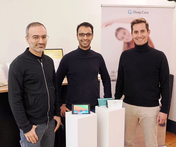 Sie wollen mit Deep Care weiter wachsen (von links): Raham Zarfam, Milad Geravand und Simon Fiechtner, drei der fünf Gründer des Ludwigsburger Startups im Gesundheitsbereich.