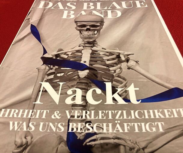 Nicht gerade konventionell: Das Cover der preisgekrönten Zeitschrift „Das blaue Band“.