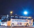 Tiktok-Ausschnitt des Vereinsbusses von 08 Bietigheim-Bissingen in Riesa: Der Vorstand spricht von einem „riesigen Imageschaden“.