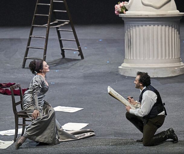 Harmonische Partner auf Augenhöhe: Olga Busuioc als Floria Tosca und Atalla Ayan als Mario Cavaradossi.