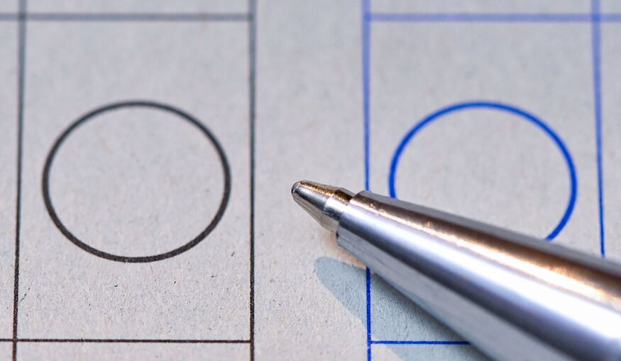 Stimmzettel zur Bundestagswahl