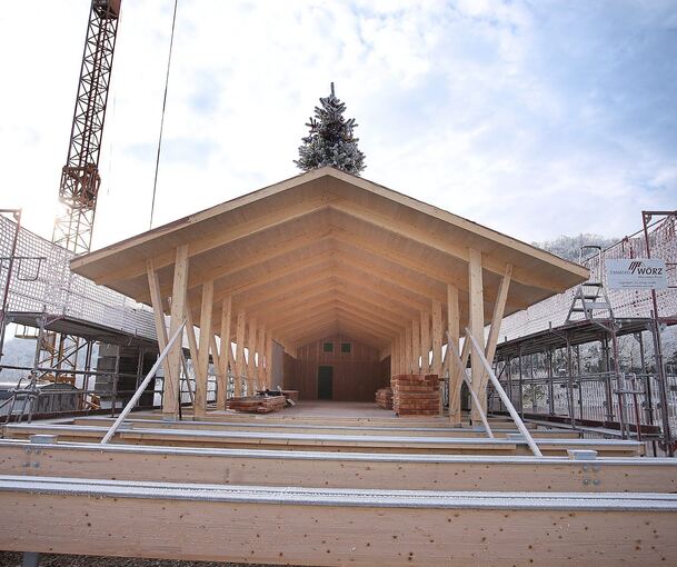 Ein neuer Weinausschank wird gebaut.