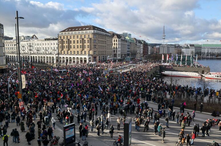 Demonstration zur Migrationspolitik - Hamburg