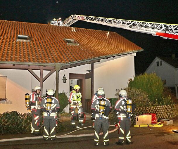 Die Feuerwehr Hemmingen im Einsatz.