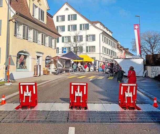 Diese Sperren sollen beim 18. Jahrhundert-Fest für Sicherheit sorgen.