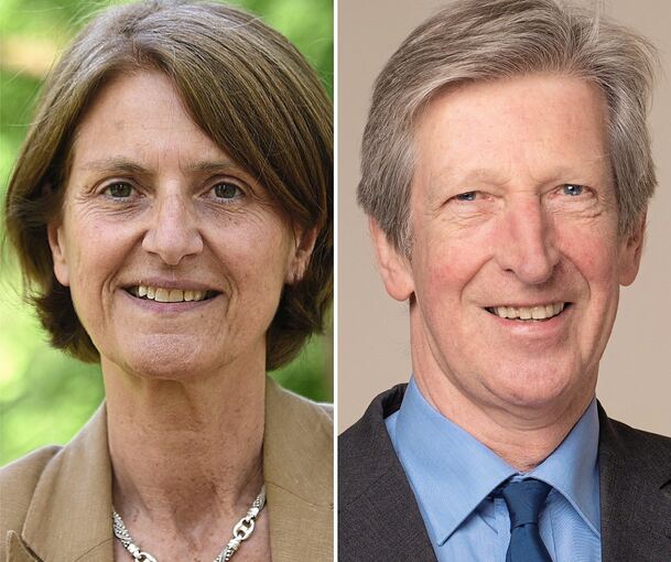 Marie-Noëlle Biguinet und Frank Baasner. Fotos: Stadt Montbéliard/dfp Marie-Noëlle Biguinet und Frank Baasner.