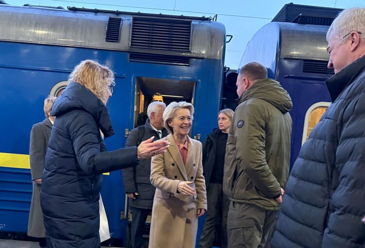 Ukraine-Krieg - EU-Spitze in Kiew Ukraine-Krieg - EU-Spitze in Kiew