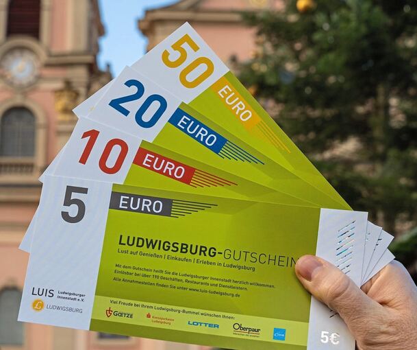 Die Ludwigsburg-Gutscheine sind bares Geld wert. Das gilt natürlich nicht, wenn sie gesperrt worden sind.