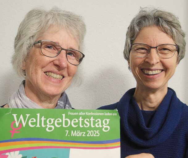 Sylvia Pernkopf (links) und Ines Ketterle gehören zum Besigheimer Organisationsteam des Weltgebetstags.