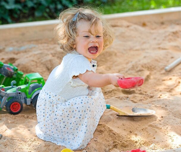 Im Garten der neuen Kita am Friedich-Schelling-Weg wird es einen Sandkasten geben, aber kein Wasserspiel.