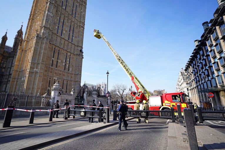 Pro-Palästinensiche Aktion am Big Ben in London