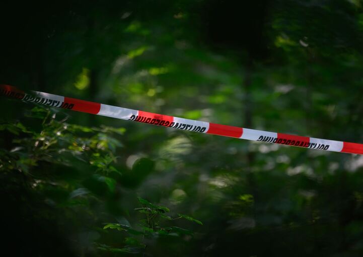 Ein Absperrband der Polizei