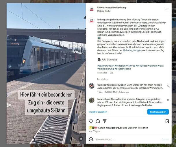 Kritik, aber auch Verbesserungsvorschläge kam von Lesern mit Blick auf die umgebauten S-Bahnen.