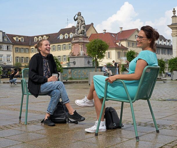 Wann können sich die Ludwigsburger (wie hier im Jahr 2021) wieder gemütlich auf den Marktplatz setzen?