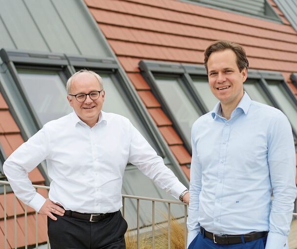 Vorstand Bernhard Oberschmidt (links) und Geschäftsführer Benjamin Strehl führen das Möglinger IT-Unternehmen USU; ersterer ist für das Beratungsgeschäft, zweiterer für das Produktgeschäft zuständig.