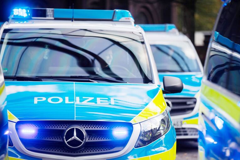 Streifenwagen der Polizei Streifenwagen der Polizei