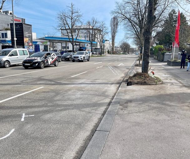 Die Unfallstelle in der Schwieberdinger Straße.