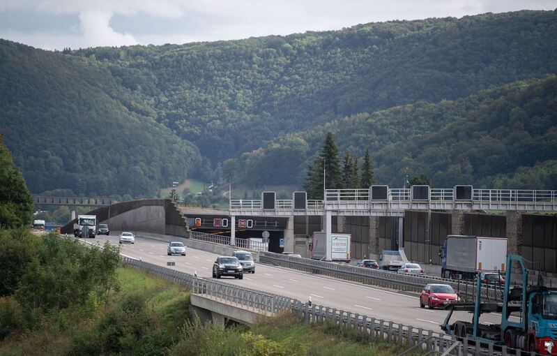 A8-Tunnel in der Nacht auf Sonntag gesperrt
